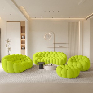 WJSHome Bubble Sofa Curved Couch Set, Breathable Mesh Fabric Bean Bag Sofa ( 1 Seater, 2 Seater, 3 Seater, Ottoman) - 1 of 4