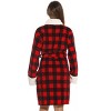 Just Love Womens Plush Printed Plaid Robe | Ladies Bathrobe - 3 of 3