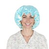 Anna-Kaci Satin Sleep Bonnet Double Layer Ruffled Edge Reversible Silky Cap - 2 of 4