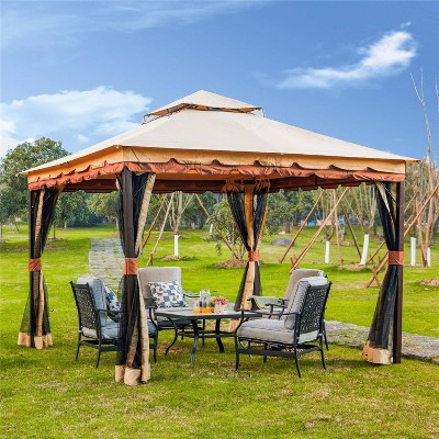 9' Patio Gazebo Brown - Patio Festival