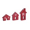 Transpac MDF Red Epoxy Christmas Decor Set of 3 Decorative Objects Sculptures for Festive Tabletop Indoor Use - 3 of 4