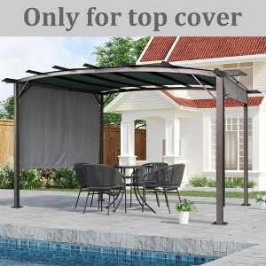 Gulches Universal Canopy Cover Replacement for 12x9 Ft Curved Outdoor Pergola Structure - Grey, Durable and Weather-Resistant Design - 1 of 4