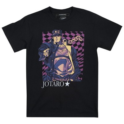 JoJo's Bizzare Adventure Jotaro Checkered Black Tee