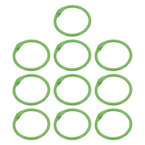 Unique Bargains Metal Anti-Rust Round Binder Rings for Key Chain Scrapbooks 10 Pcs - 1 of 4