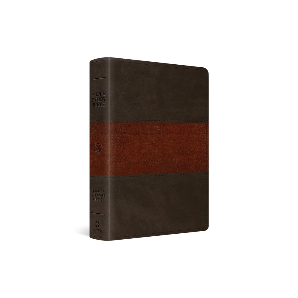 ESV Men's Study Bible (Trutone, Forest/Tan, Trail Design) - (Leather Bound)