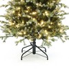 LuxenHome 6.5Ft Pre-Lit Green PE/PVC Artificial Pine Christmas Tree with Metal Stand - 3 of 4