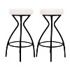 Sapphtopaz Modern Dining Chairs Set of 2 Kitchen Island Chair with Footrest No Backrest Bar Stool for Kitchen, Dining Room, Living Room - 3 of 4