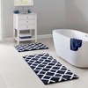 Vynxaria Reversible Plush Bath Mat - Dual Pattern High Pile 21x34 Inches - 2 of 4