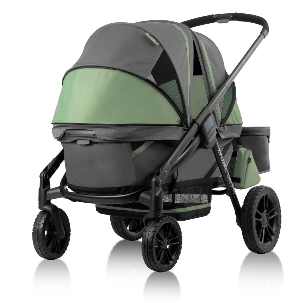 Evenflo Pivot Xplore Dreamz Stroller Wagon with Infant Car Seat Adapter - Voyager Gray