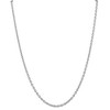 Black Bow Jewelry 3.2mm, 14k White Gold Solid Link Cable Chain Necklace - 3 of 4