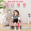 Infans Kids Rocking Chair Children Armchair Linen Upholstered Sofa w/ Solid Wood Legs - 4 of 4