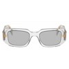 Prada PR 17WSF 12R30B Womens Rectangle Sunglasses Transparent Grey 51mm - 2 of 3