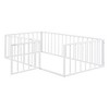 Twin Size Metal Floor Bed Frame with Fence and Door for Kids Bedroom - 4 of 4