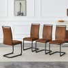 Modern Dining Chair Set of 4, Upholstered Seats with Ergonomic Arc Backrest and Metal Legs for Dining Room, Kitchen, or Living Room–The Pop Home - 2 of 4