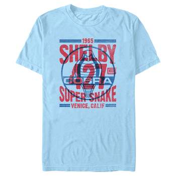 Men's Shelby Cobra Blue and Red Distressed Poster T-Shirt