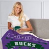 NBA Milwaukee Bucks Hardwood Classics Silk Touch Faux Shearling Throw Blanket - 2 of 4