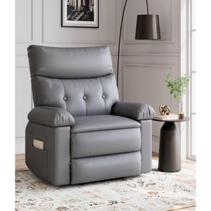 Oversized Recliner Chair - Faux PU Leather Large Manual Recliner for Adults, Exceptional Comfort Lazy Chair - 1 of 4