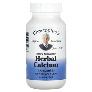 Christopher's Original Formulas Herbal Calcium Formula, 375 mg, 100 Vegetarian Caps - 1 of 2