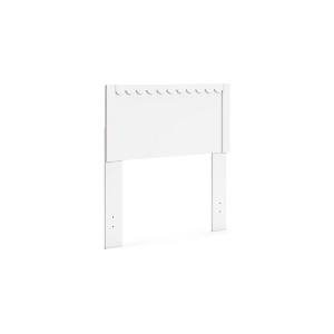 Signature Design by Ashley Hallityn Twin Panel Headboard in Matte White Finish - 1 of 4