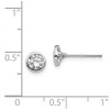 Black Bow Jewelry 5mm Bezel Set Cubic Zirconia Stud Earrings in 14k White Gold - 4 of 4