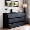 6-Drawer Wood Dresser,Modern Bedroom Dresser with Concealed Handles & 6 Deep Drawers,Storage Cabinet for Living Room or Entryway-Cuddlewood - 2 of 4