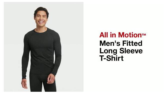 Men&#39;s Fitted Long Sleeve T-Shirt - All In Motion&#8482;, 2 of 5, play video
