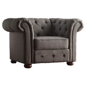 Chesterfield Arm Chair Charcoal - Inspire Q, Gray