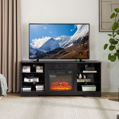 TV Stand Functional Entertainment Center Cabinet TV Console Wooden Easily Assemble TV Cabinet For Up To 60-65 Inch TV Living Room Bedroom
