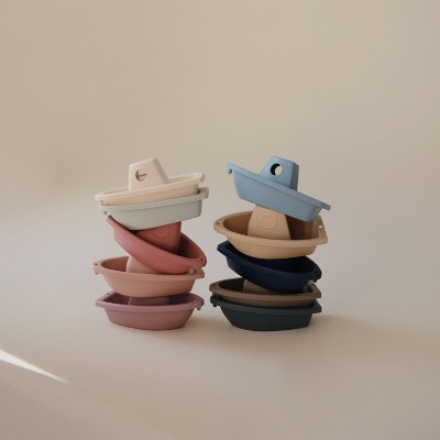 Ocean Blue Stackable Plastic Bath Boats Set