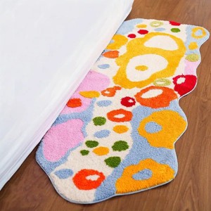 Colorful Cartoon Rugs, Colorful Flower Floor Mats, Cute and Beautiful Bedroom Rugs, Super Soft Bedroom Area Rugs, Non-Slip Quick Drying Long Bath Mats - 1 of 4