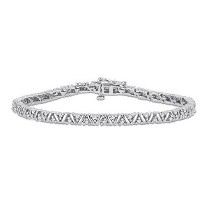 EVERLY JEWELRY | Sterling Silver 1 CT TW Diamond Tennis Bracelet, 7.25 inch - 1 of 4