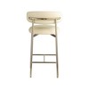 Meridian Furniture,Lupita Cream Vegan Leather Counter Stool, Set of 2 - 4 of 4