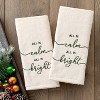 SKL Home 2pk All is Calm Hand Towels Natural - 2 of 4