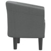 vidaXL Dark Grey Tub Chair - Stylish & Comfy Accent Arm Chair for Living Room, Bedroom, Office - 4 of 4