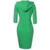 Women Long Sleeve Hooded Sweatshirt Midi Dress - 3 of 4