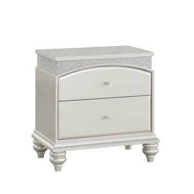 NicBex Nightstand with Drawers,Side Table with Wood Tapered Legs and Finish,Modern Bedside Table for Bedroom,Living Room
