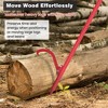 60in Cant Hook with Rubber Grip,Steel Cant Hook for Logs with Adjustable Hook,Logging Tool Log Roller Tool for Sawyers, Loggers, Wood Workers - 4 of 4