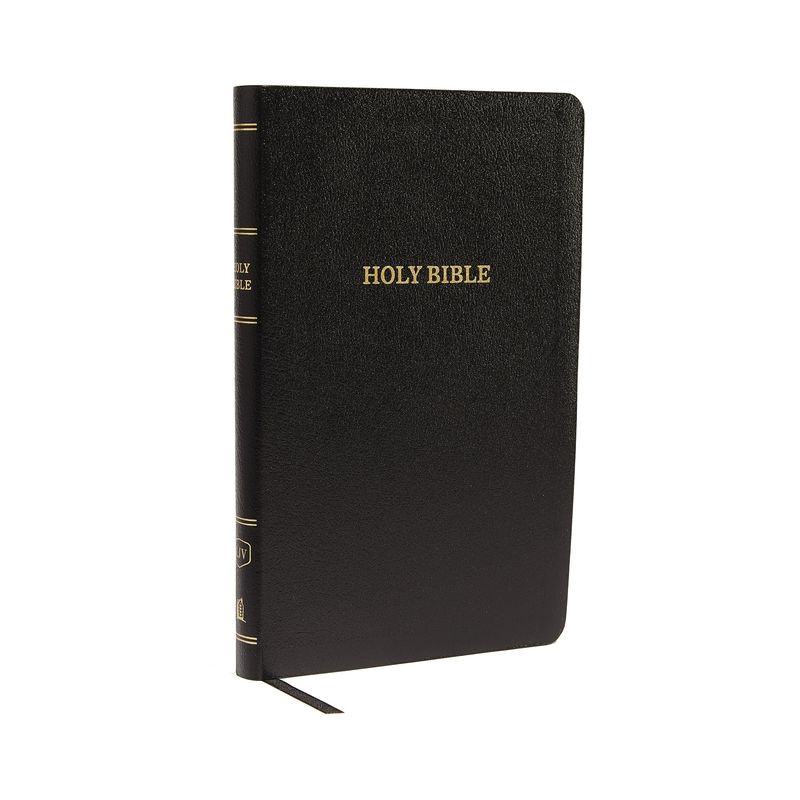 KJV, Thinline Reference Bible, Bonded Leather, Black, Red Letter Edition - by  Thomas Nelson (Leather Bound), 1 of 2