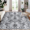 Washable Modern Geometric Rug Non Slip Low Pile Rug Throw Floor Cover Foldable Indoor Carpet for Living Room Bedroom - 3 of 4
