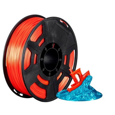 Monoprice Hi-Gloss 3D Printer Filament PLA 1.75mm - 1kg/spool - Orange Red, Works With All PLA Compatible 3D Printers
