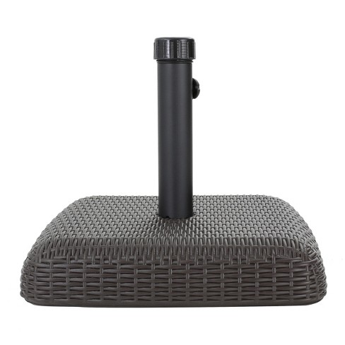 Bahulu 66lbs Square Resin And Iron Umbrella Base Brown Christopher Knight Home Target