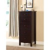 Transitional Espresso Compact Design 5-Drawer Chest Bedroom / Small Living Space Chest of drawers - 3 of 4
