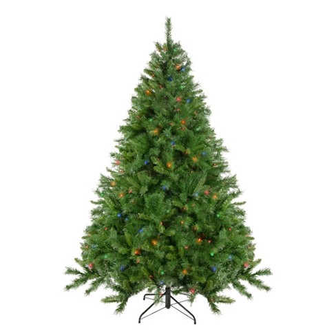 Northlight 7.5' Pre-Lit Chatham Pine Artificial Christmas Tree, Multi-Color Lights - image 1 of 4