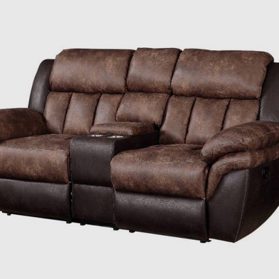 Jaylen Brown Microfiber Reclining Loveseat with Cup Holder