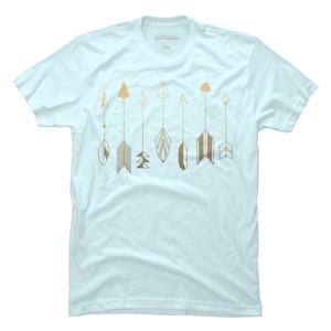 Men's Design By Humans Be Brave Little Arrow (gold) By staceyroman T-Shirt - 1 of 2