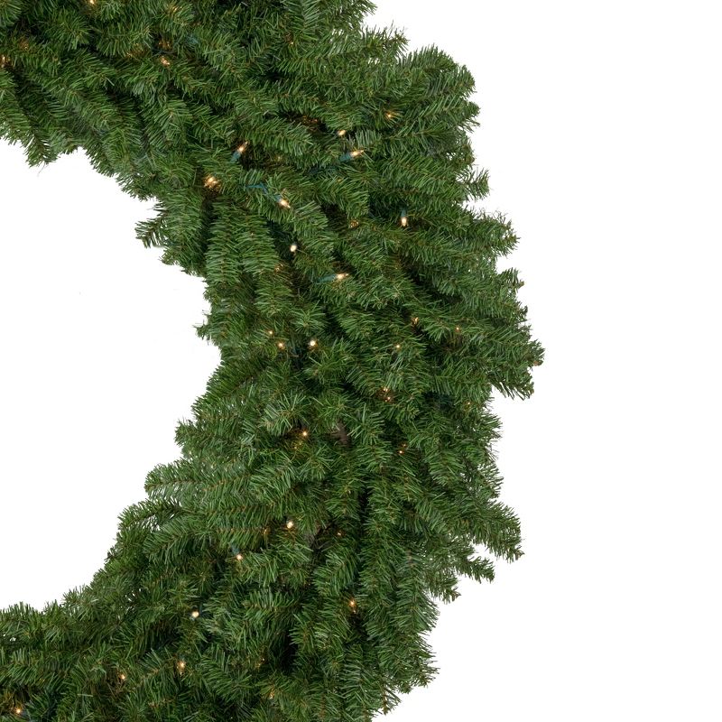Northlight 60" Prelit Commercial Canadian Pine Artificial Christmas Wreath - Clear Lights, 4 of 6