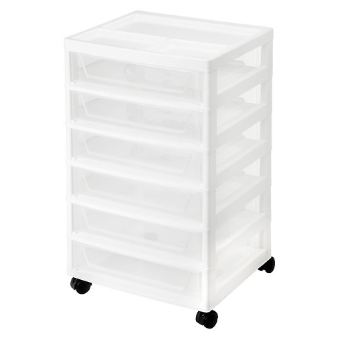 Iris 6 Drawer Scrapbook Storage Cart With Organizer Top Target