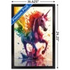 Trends International Ray Heere - Rainbow Unicorn Framed Wall Poster Prints - 3 of 4