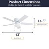Prominence Home Alvina Traditional 42” Flush Mount Ceiling Fan with Light, White - 2 of 4