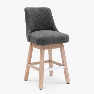 WestinTrends 26" Upholstered Swivel Counter Height Bar Stool - 1 of 4